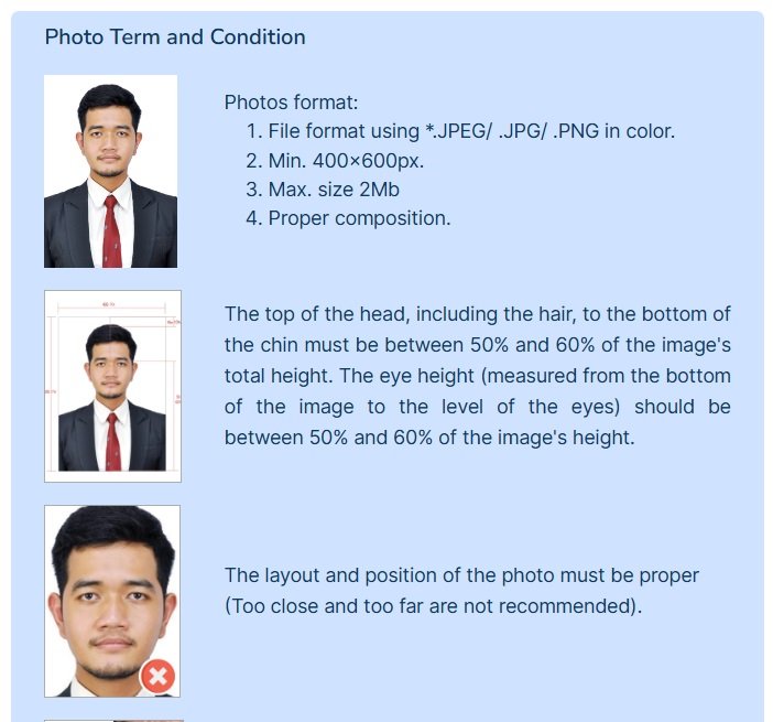 Traveling to Bali by plane, visa application photo, conditions and requirements（バリ島に飛行機で旅行、ビザ申請の証明写真、条件とコンディション）